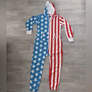 Tipsy Elves Adult (L) onesie pajamas Stars & Stripes